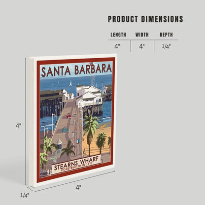 Sterns Wharf Ceramic Coaster