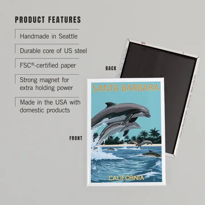Dolphins Santa Barbara Magnet