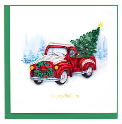 Christmas Truck Quilling Card