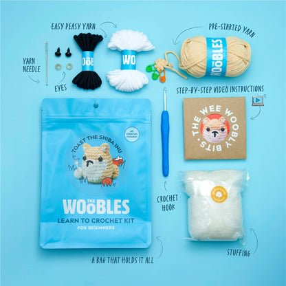 Toast the Shiba Inu - The Woobles Crochet Kit (Beginner)