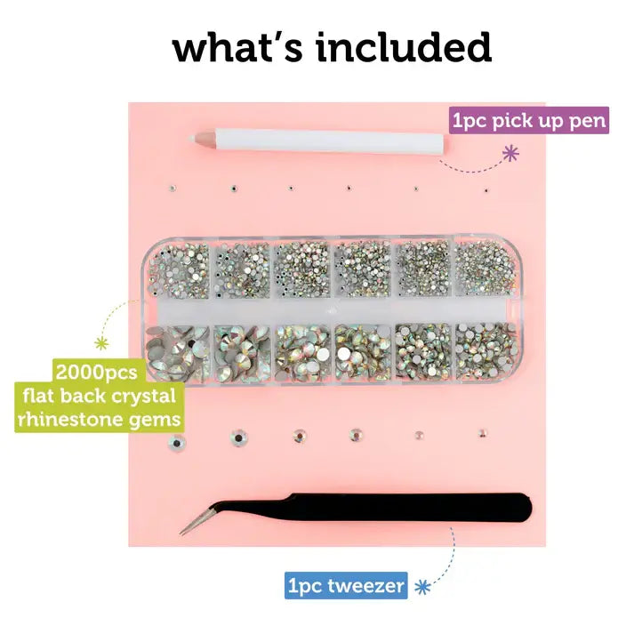 Incraftables Assorted Flat Back Crystal Rhinestones – 2000pcs