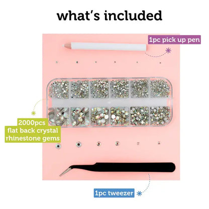 Incraftables Assorted Flat Back Crystal Rhinestones – 2000pcs