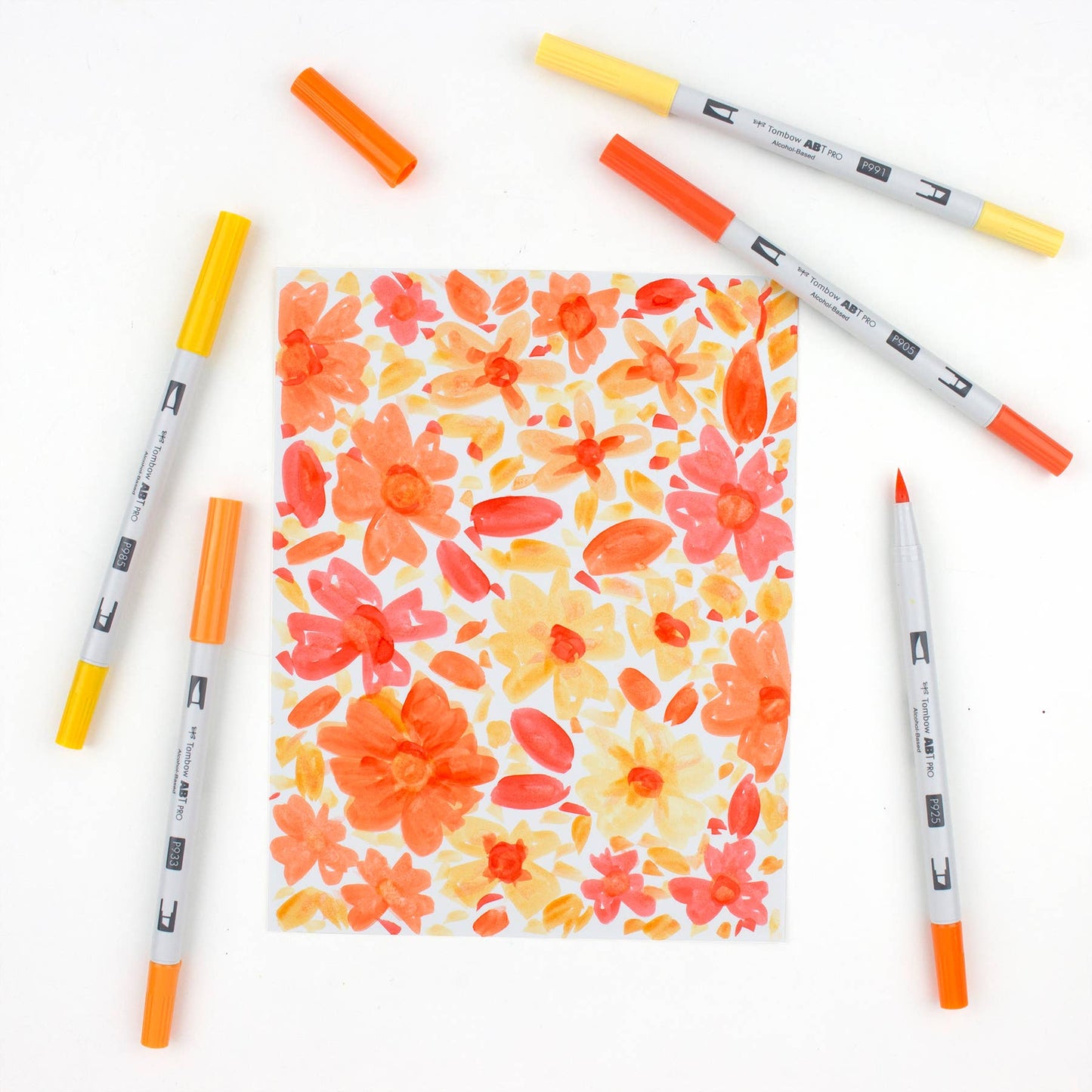 ABT PRO Alcohol-Based Art Markers: Orange Tones - 5-Pack