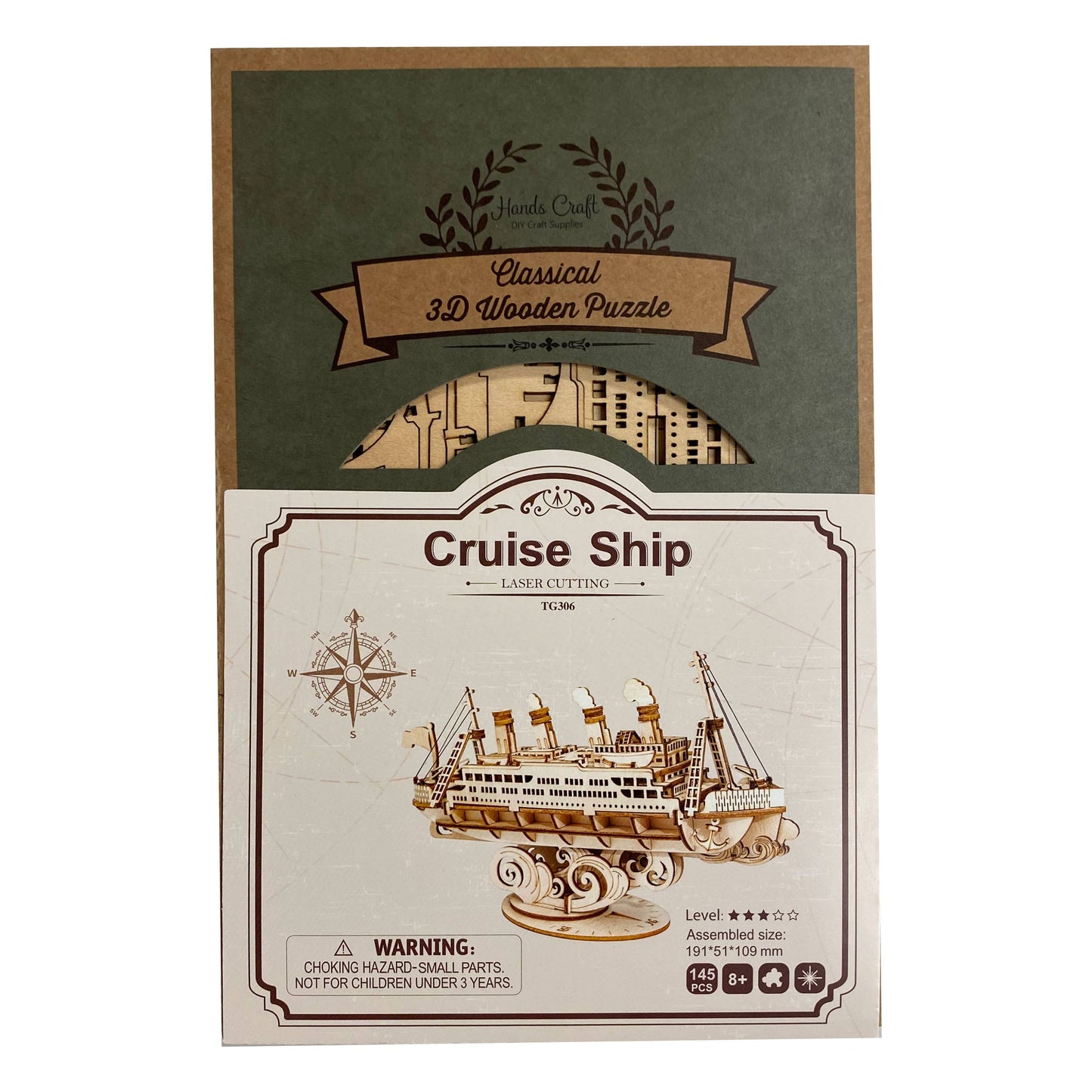 3D Wood Puzzle: Cruise Ship