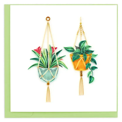 Macrame Plant Hanger Quilling Card