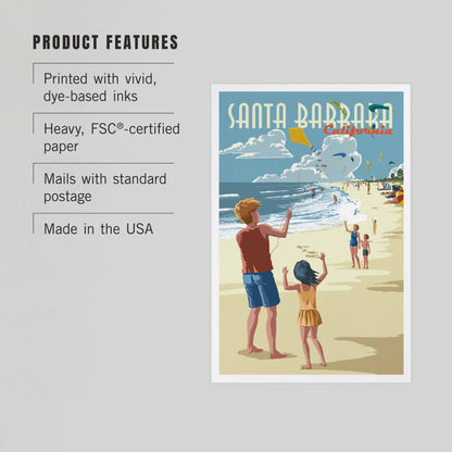 Santa Barbara Postcards - Kite Flyers