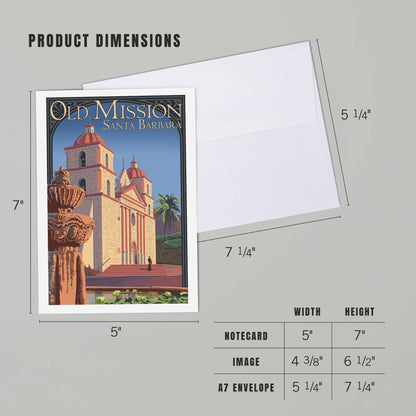 Santa Barbara Greeting Card - Old Mission