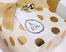 Polka Dot Ivory/Gold - 30" x 10' Wrapping Paper