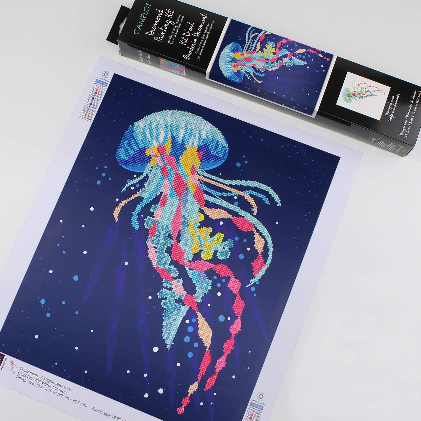 Vibrant Ocean Jellyfish Diamond Painting Kit