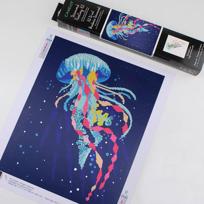 Vibrant Ocean Jellyfish Diamond Painting Kit