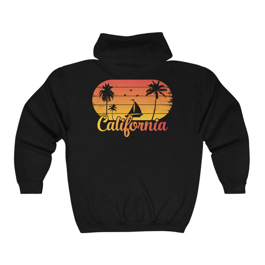 California Sunset Unisex Heavy Blend™ Full Zip Hooded Sweatshirt