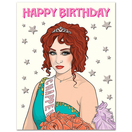 Happy Birthday  -  Chap Pink Pop Star Keep on Dancing Birthday Card