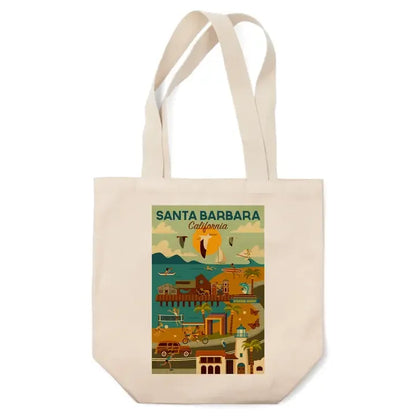 Downtown Harbor Santa Barbara Tote Bag