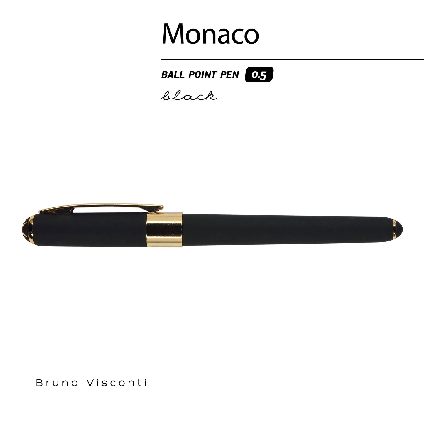Monaco - Black Ballpoint Pen