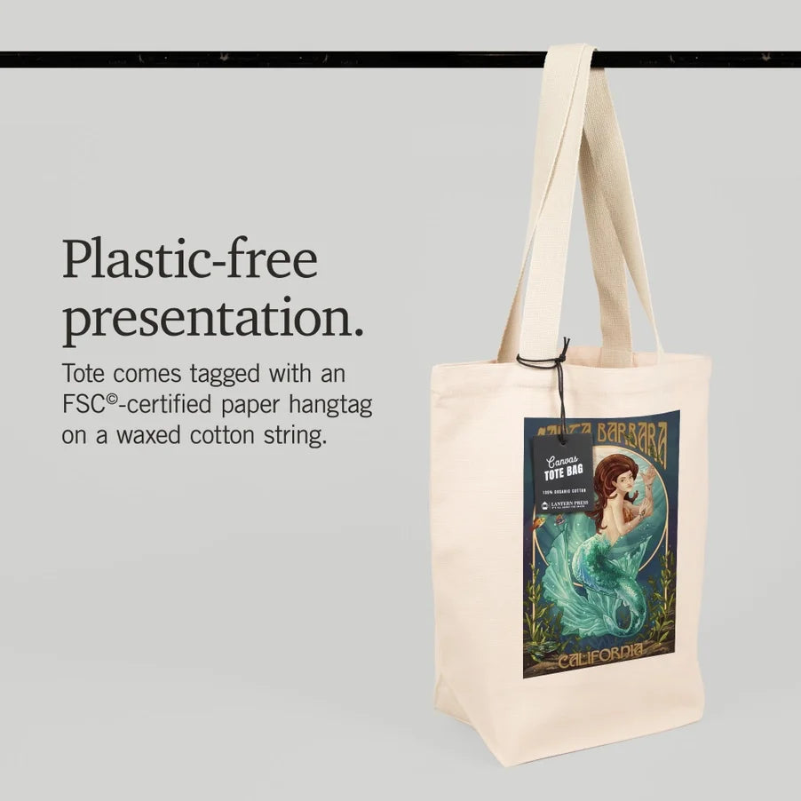 Mermaid Santa Barbara Tote Bag
