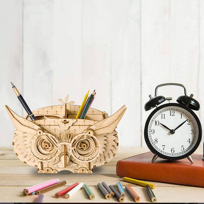 3D Wood Puzzle: Owl Storage Box