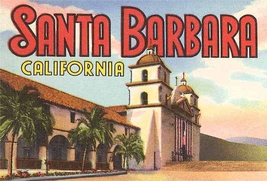 Santa Barbara Post Cards - Retro Mission