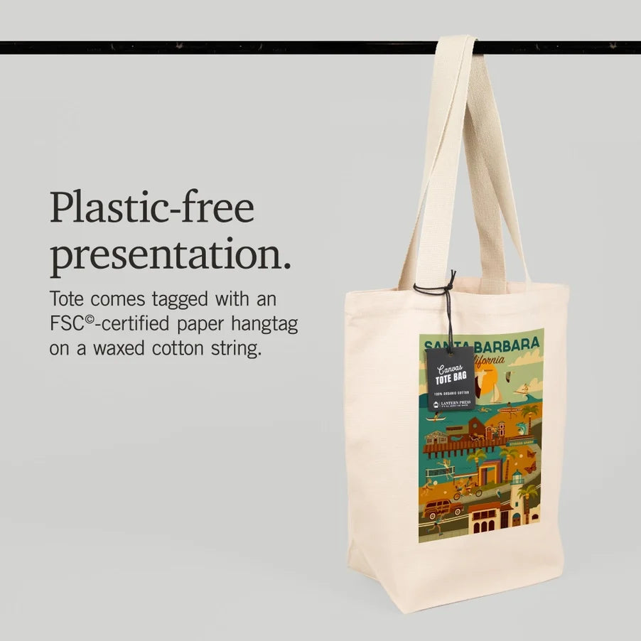 Downtown Harbor Santa Barbara Tote Bag