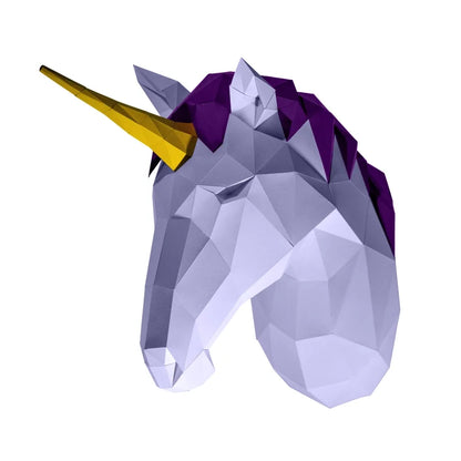 Unicorn 3D Papercraft Wall Art, Animal Origami Model