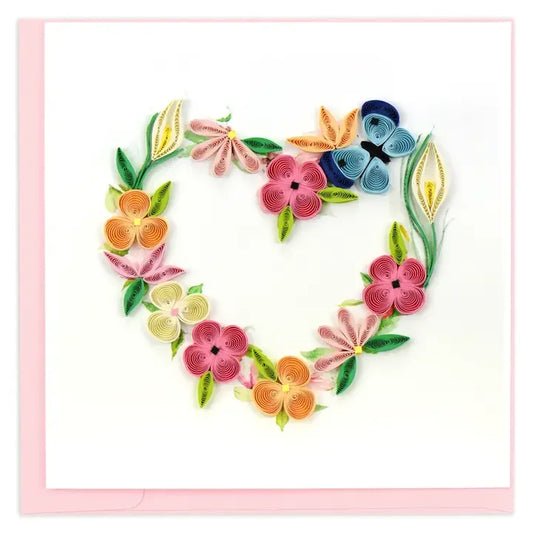 Floral Heart Quilling Card
