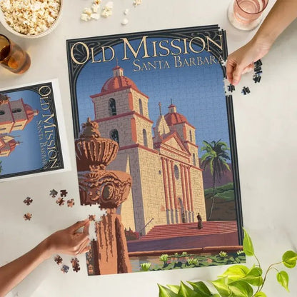 Old Mission Santa Barbara 1000 Piece Jigsaw Puzzle