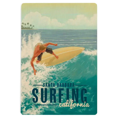 Santa Barbara Wood Postcards - Surfing