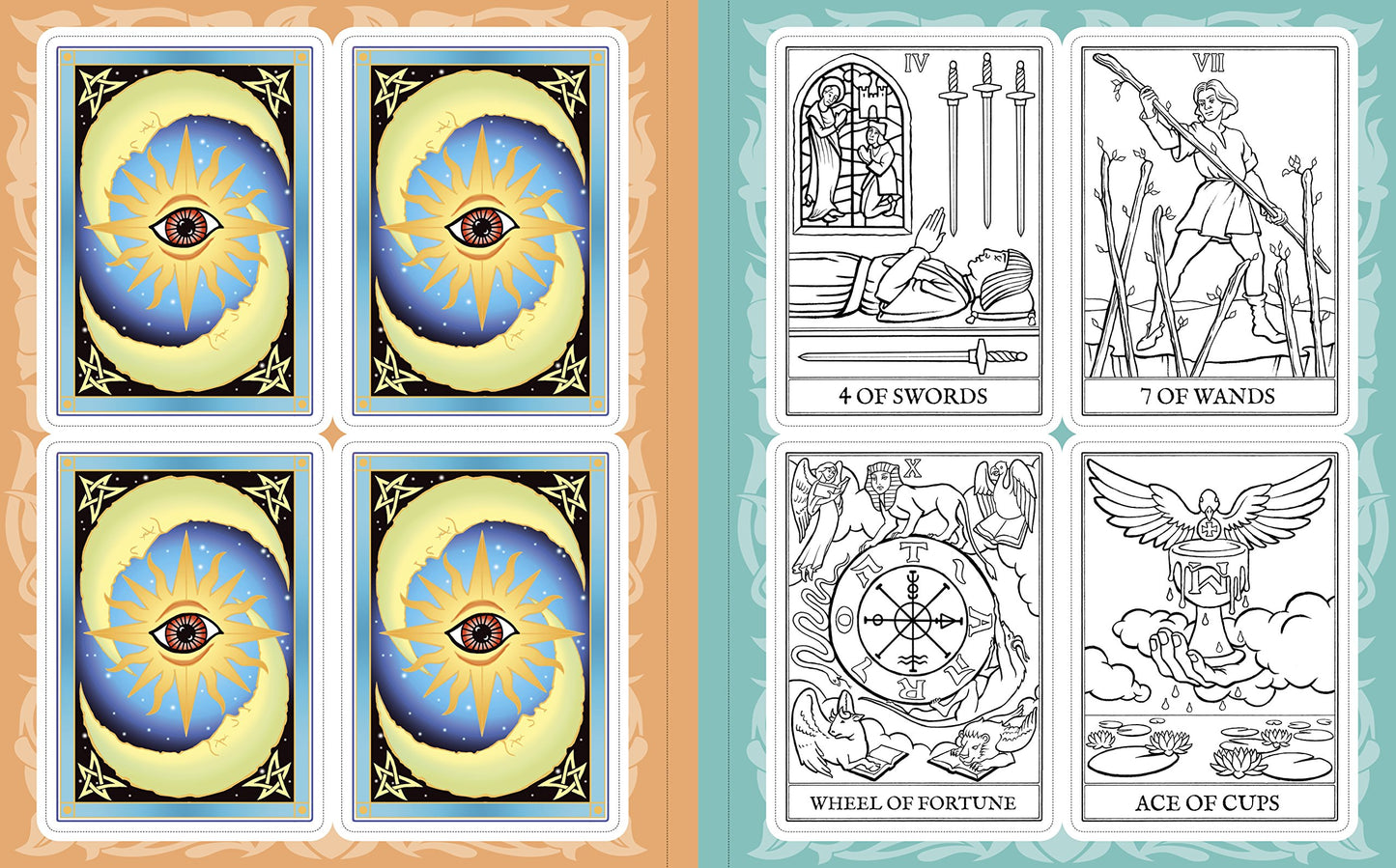 Create Your Own Tarot Deck: Full Set of Cards To Color