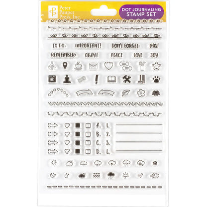 Dot Journaling Clear Stamp Set