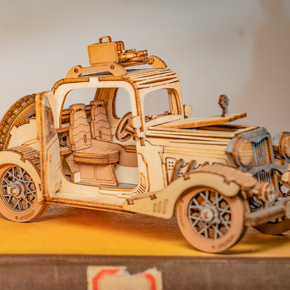 3D Wood Puzzle: Vintage Car