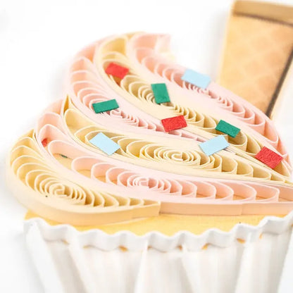 Birthday Cupcake Trio Quilling Card