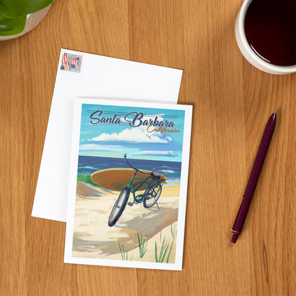 Santa Barbara Greeting Card - Beach Cruiser