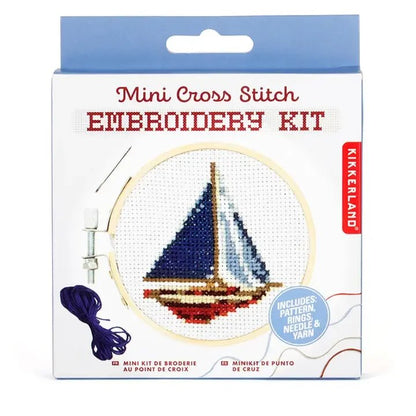 Boat Mini Cross Stitch - Kikkerland