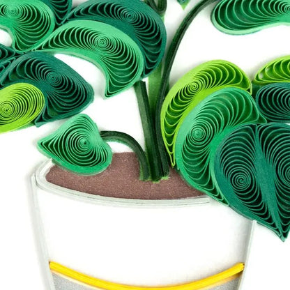 Monstera Quilling Card