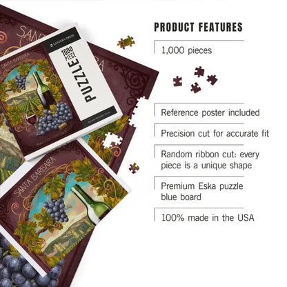 Wine Country Window Santa Barbara 1000 Piece Jigsaw Puzzle