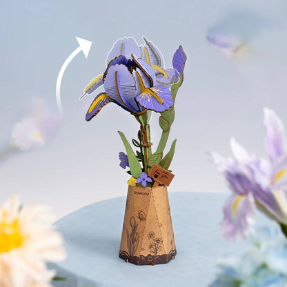 Rowood Purple Iris 3D Wooden Puzzle