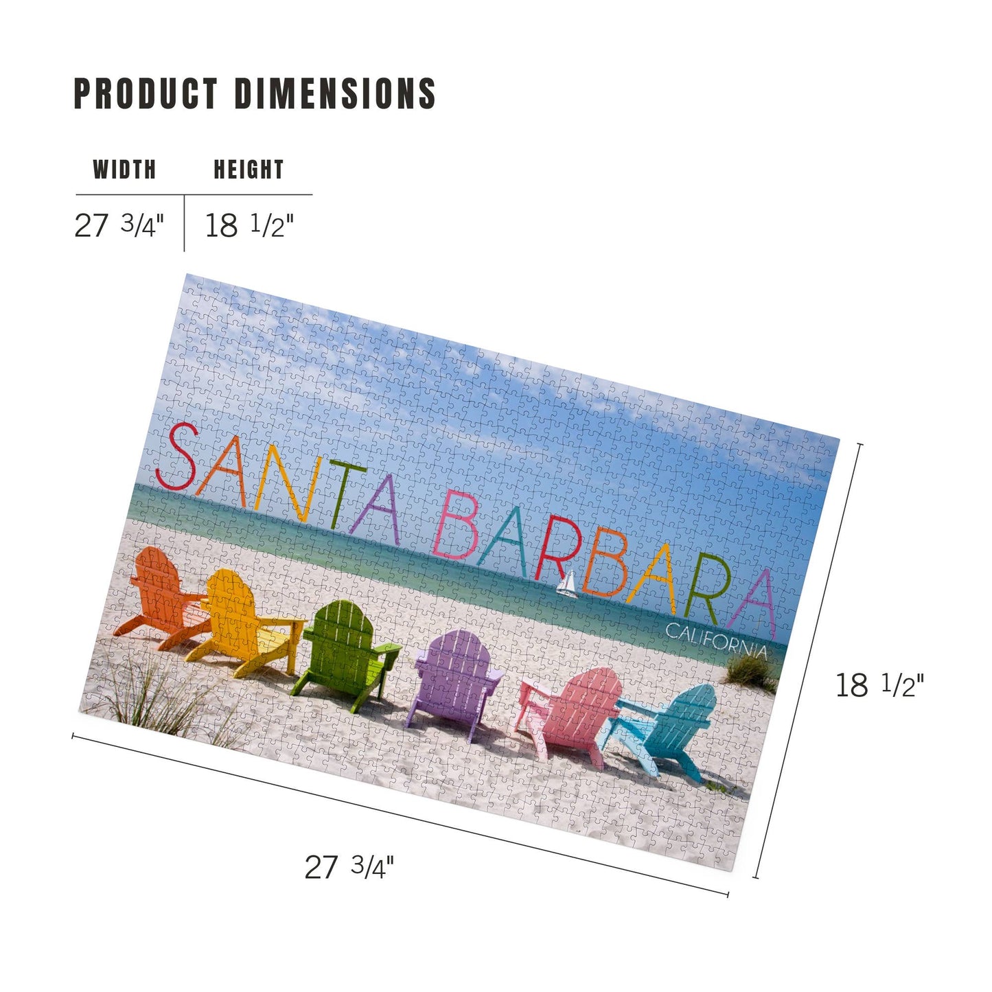Rainbow Chair Santa Barbara 1000 Piece Jigsaw Puzzle