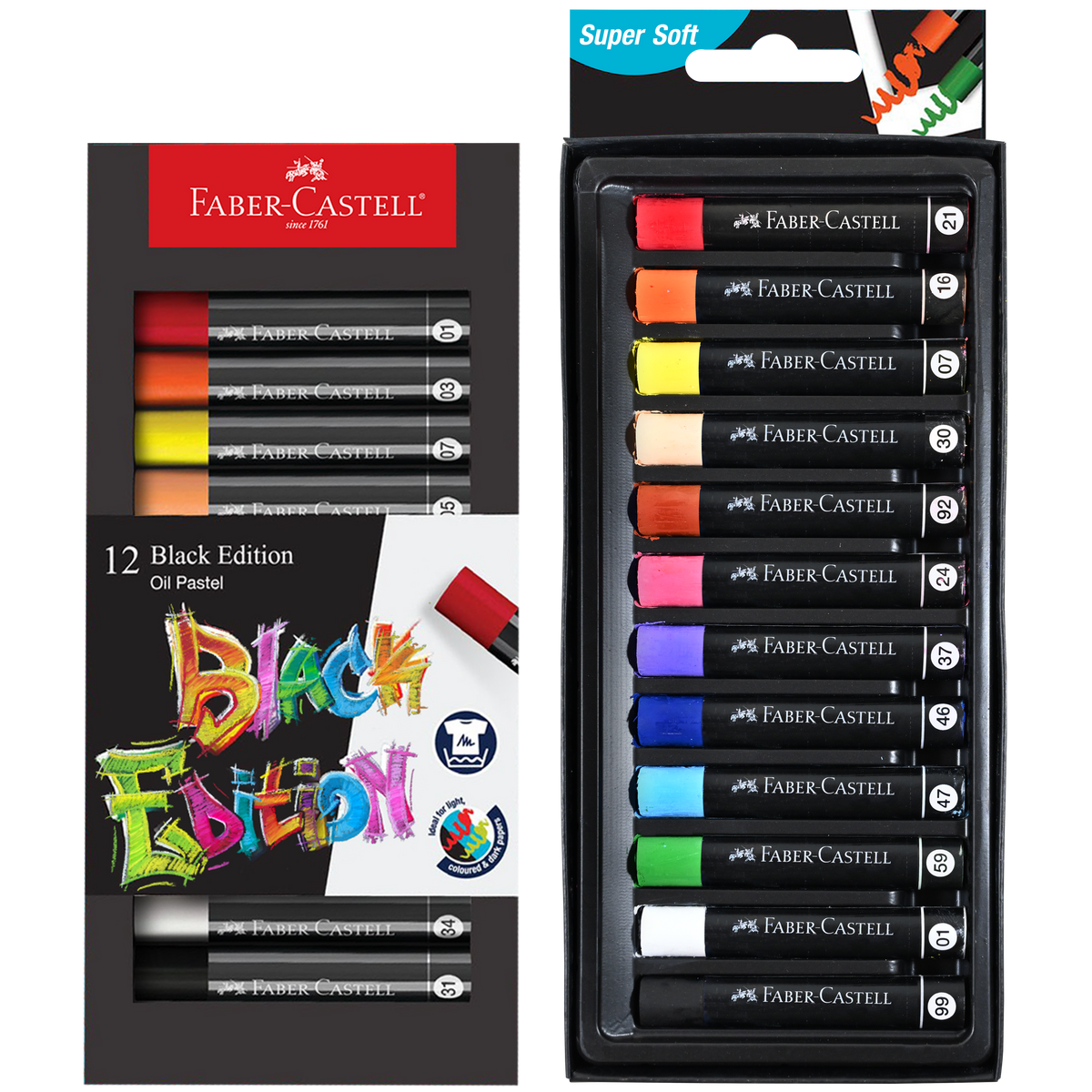 12 Ct Black Edition Oil Pastels