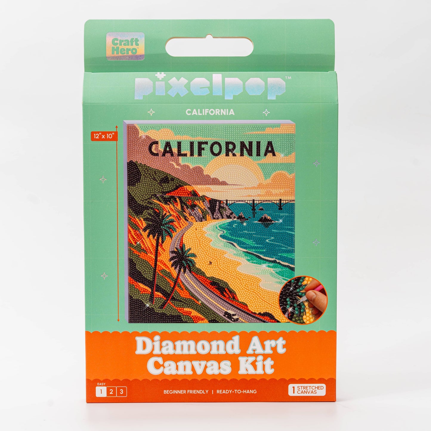 PixelPop™ Diamond Art — Reset - States Series - California