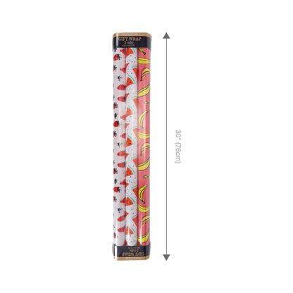 Strawberry/Watermelon/Banana - 30" x 10' Wrapping Paper Bundle (3-pack)