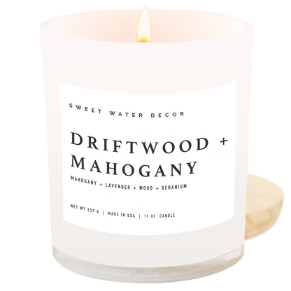 Sweet Water Decor -Driftwood and Mahogany 11 oz Soy Candle