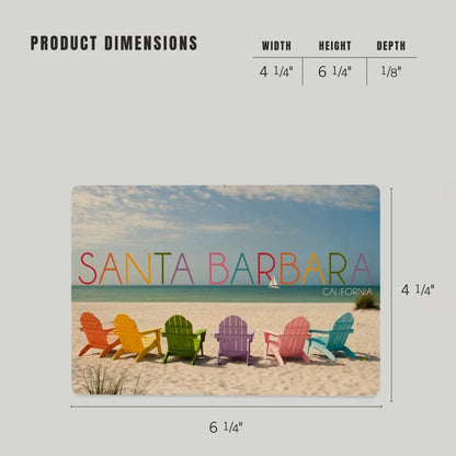 Santa Barbara Wood Postcards - Rainbow Beach Chair