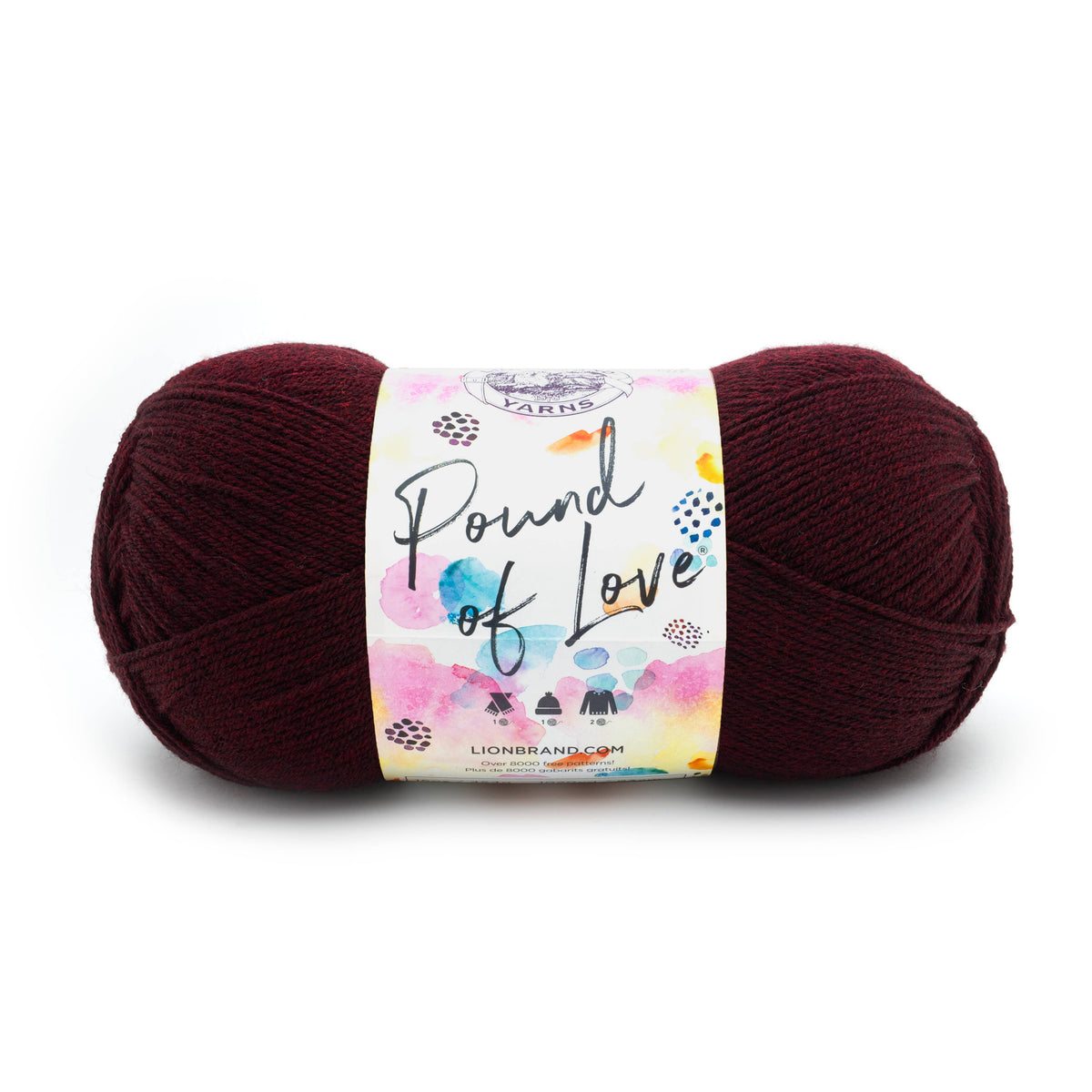 Lion Brand Yarn Pound of Love  1 Pack: Cerise
