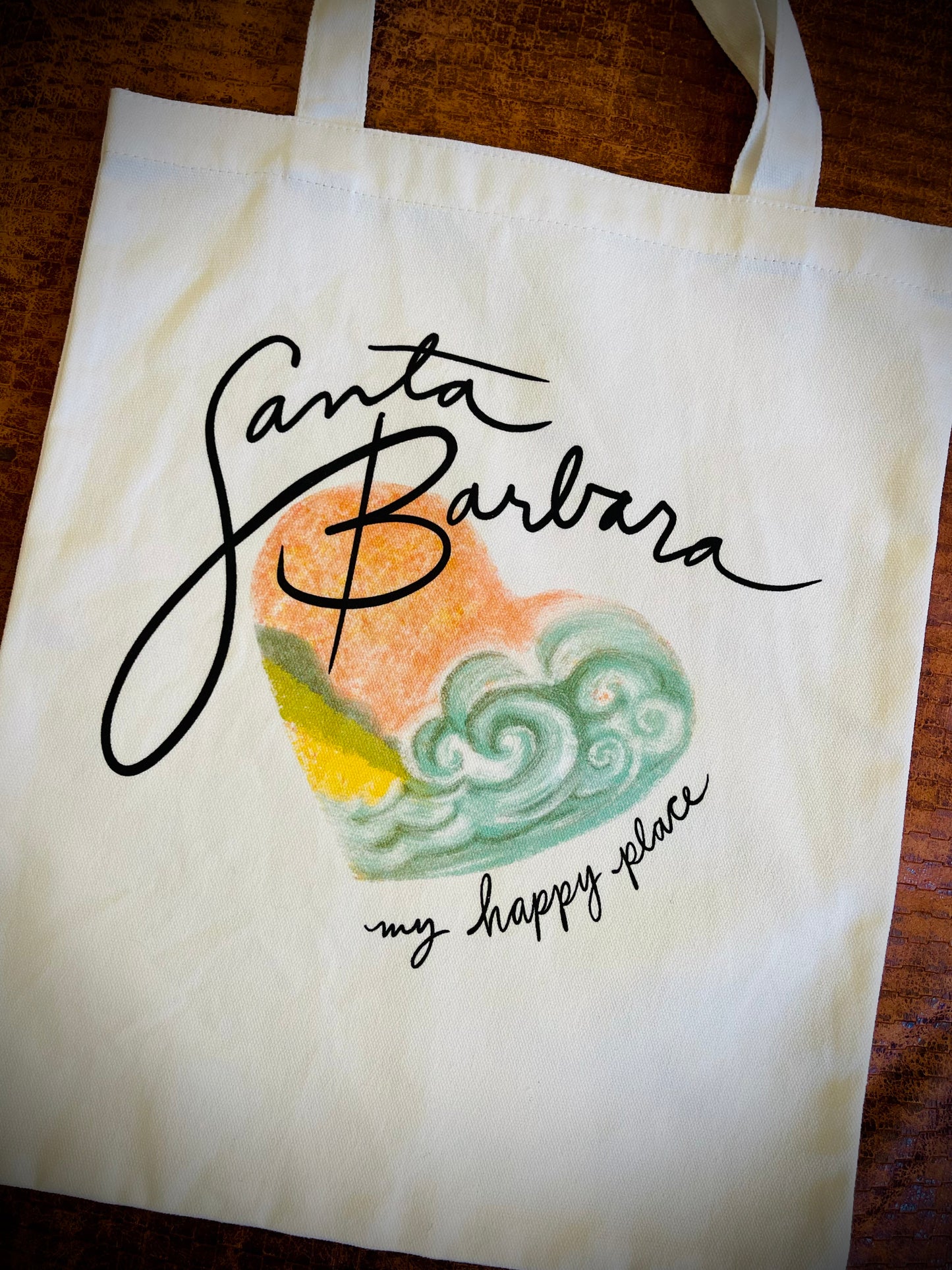 Santa Barbara My Happy Place Tote Bag