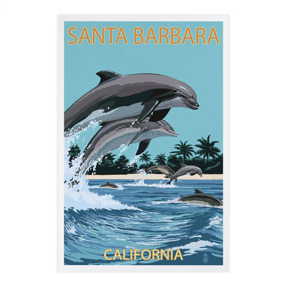 Dolphins Santa Barbara Postcard
