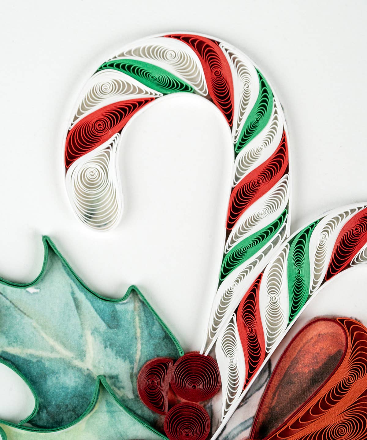 Candy Cane Quilling Card