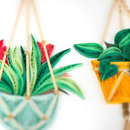 Macrame Plant Hanger Quilling Card