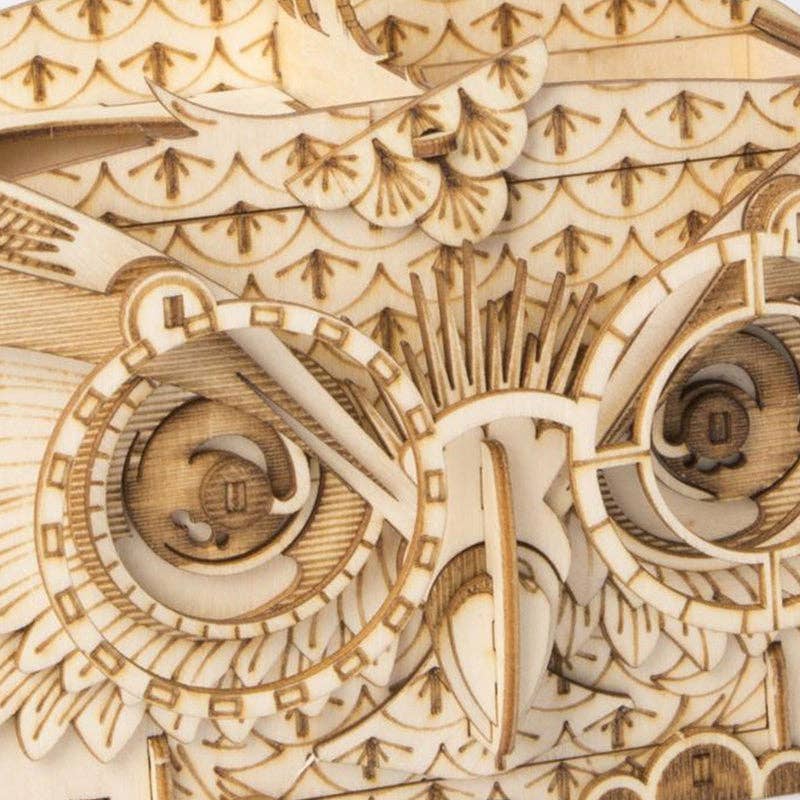 3D Wood Puzzle: Owl Storage Box