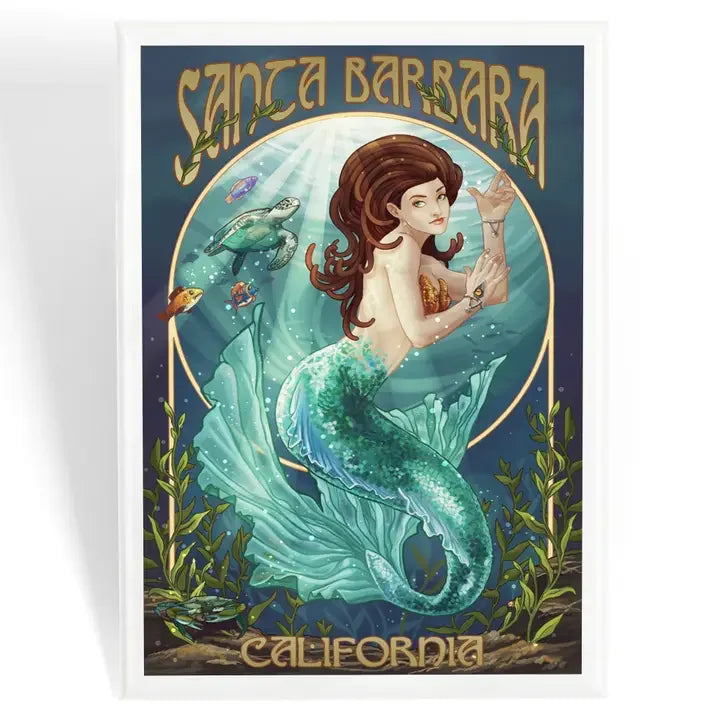 Mermaid Santa Barbara Magnet