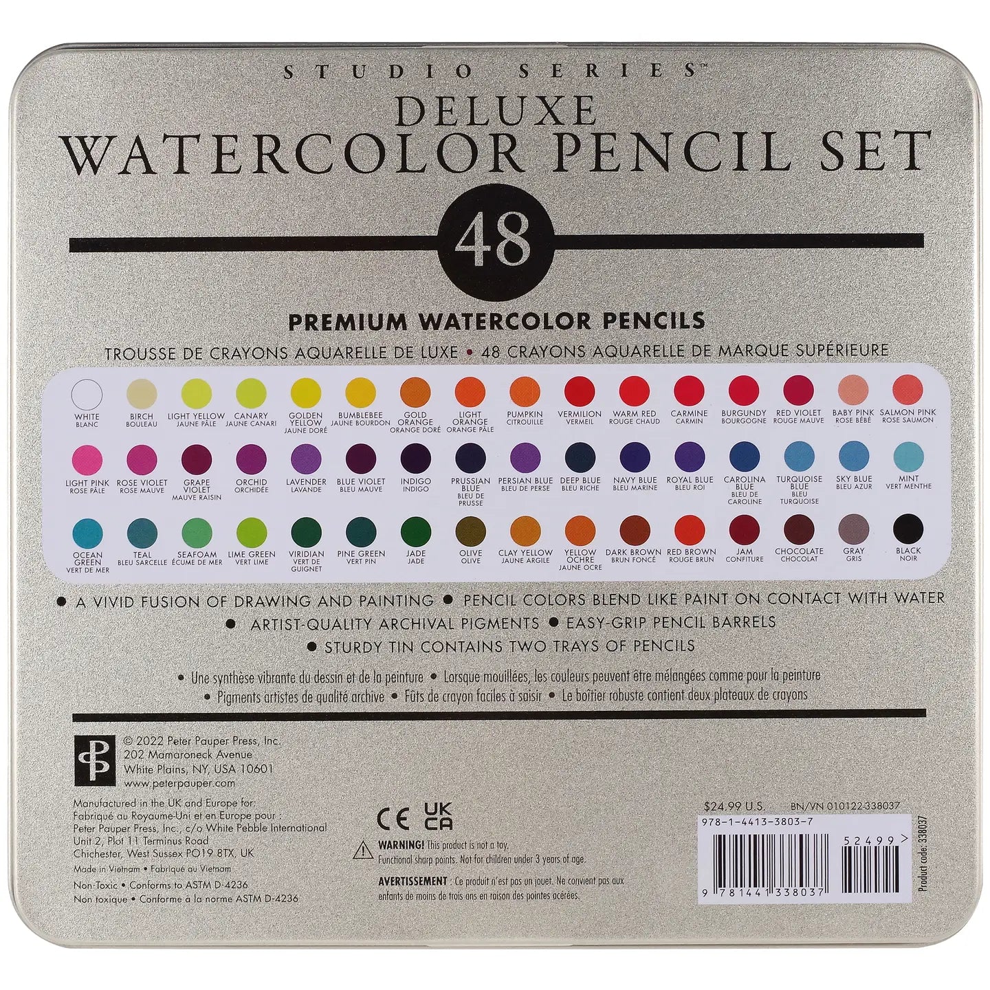 Studio Series Deluxe Watercolor Pencil Set (Set of 48)