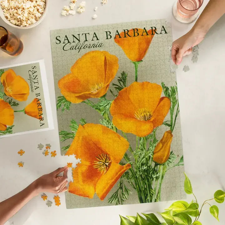 California Poppy Santa Barbara Jigsaw Puzzle